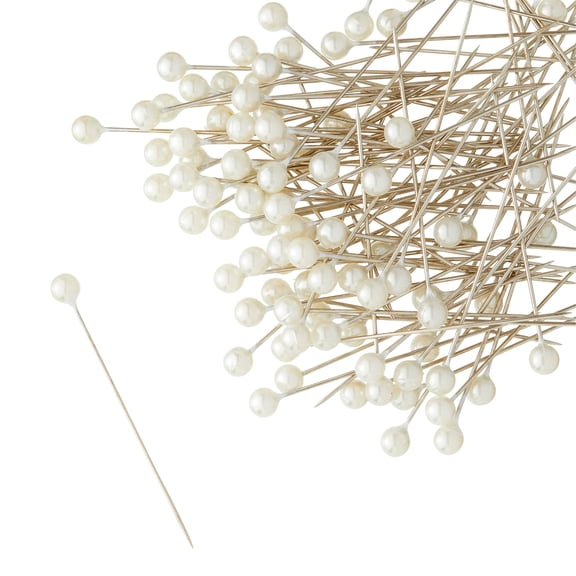Loops & Threads Long Pearlized Pins, 12 Packs: 100 ct. (1,200 total)