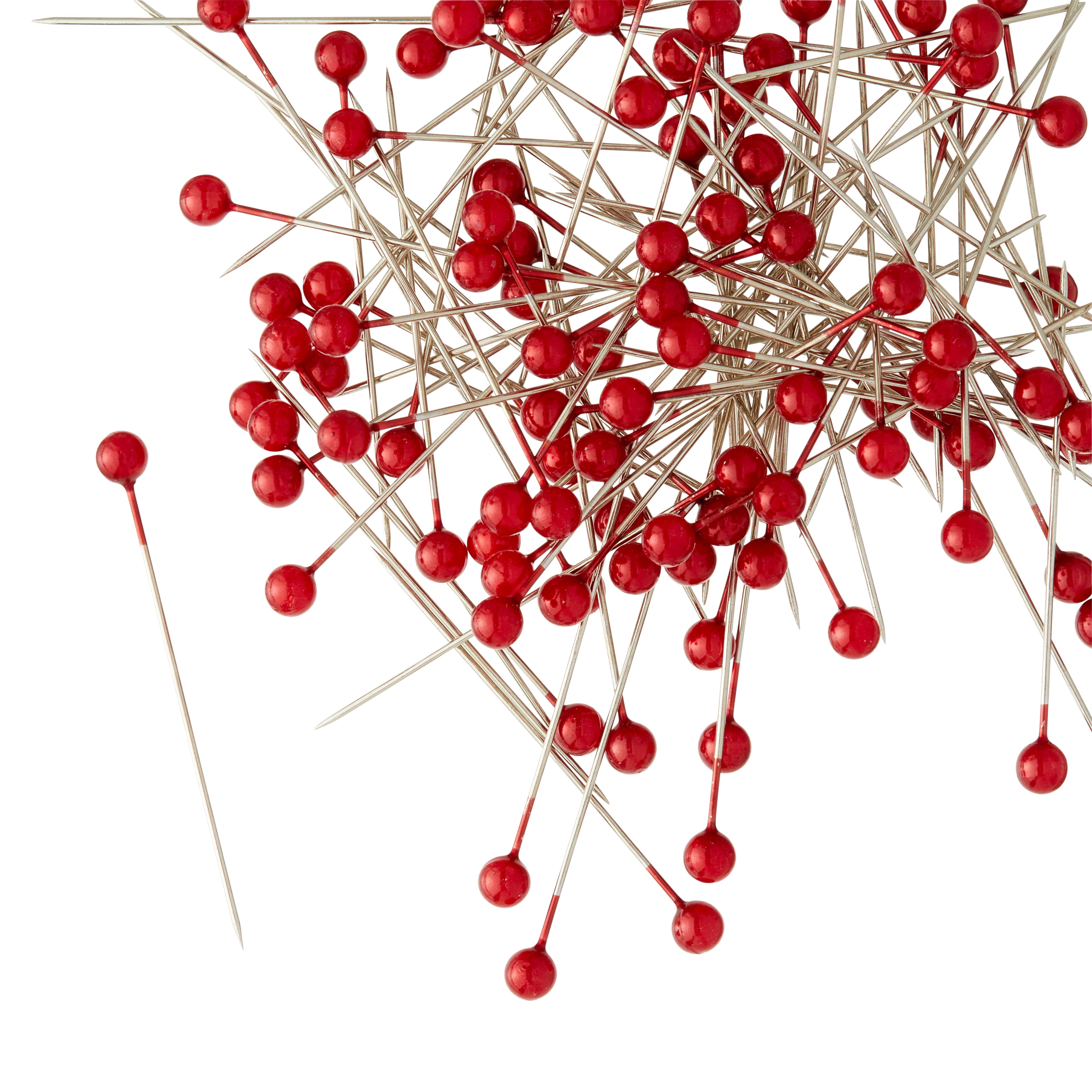Paper Thread Pin 12 Packs: 100 ct. (1,200 total) Long Pearlized Pins by Loops & Threads ...