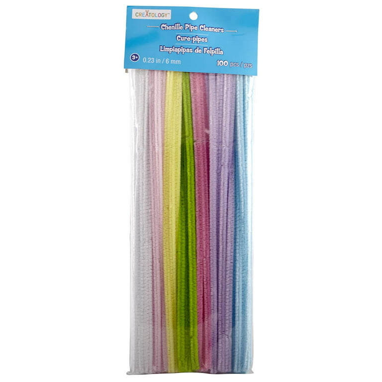 12 Packs: 100 Ct. (1,200 Total) Pastel Chenille Pipe Cleaners Value Pack by Creatology, Size: 6, Other