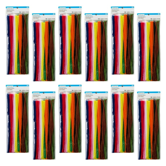 12 Packs: 100 ct. (1,200 total) Primary Chenille Pipe Cleaners by Creatology™