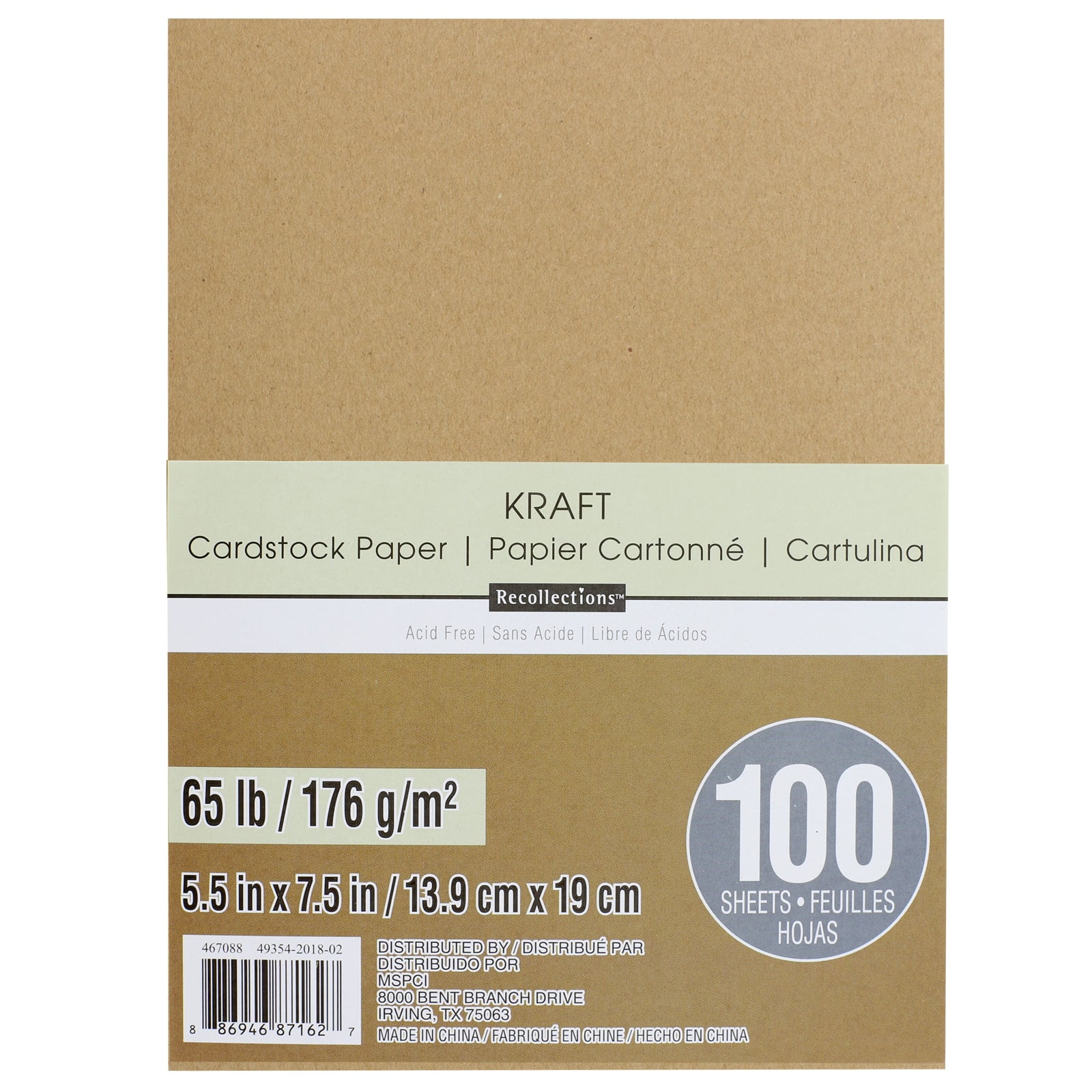 Neenah Creative Collection Natural Specialty Cardstock, 8.5 x 11, 65 lb.,  5-Color Assortment, 50 Sheets