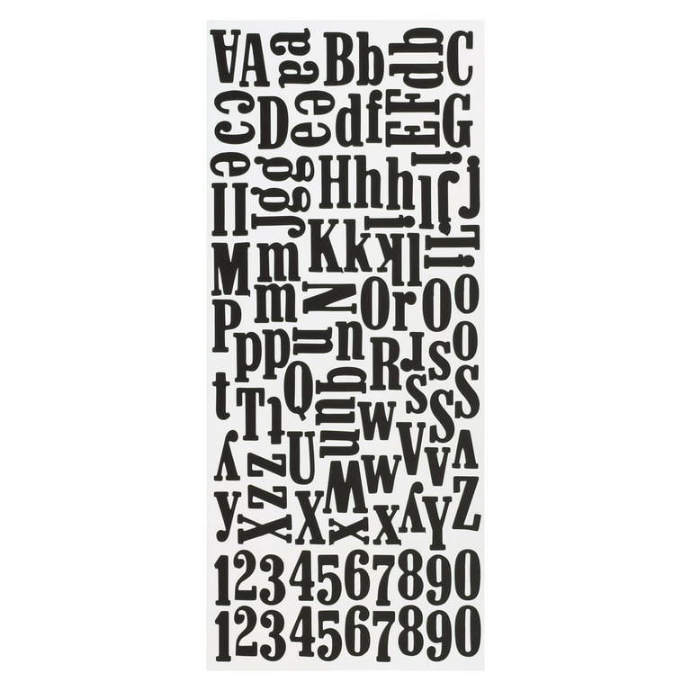 Black 24 Sheets Large Letter Stickers, 318 Pcs 2 Inch
