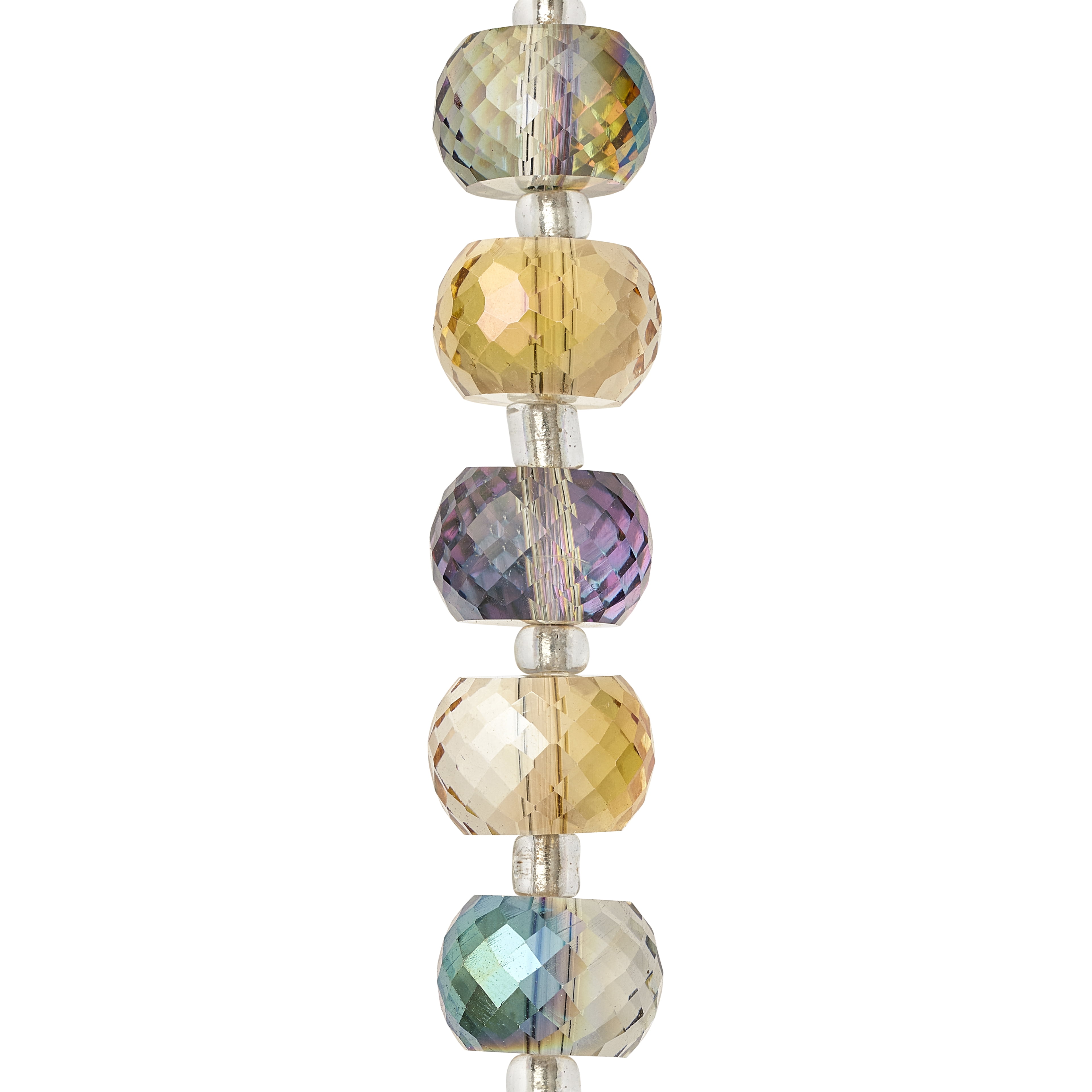 Bead Landing Amber & Blue Rondelle Glass Beads, 11mm, 12 Packs: 11 ct. (132 total)