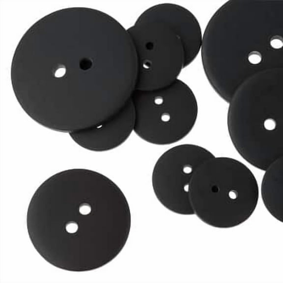 12 Packs: 11 ct. (132 total) Favorite Findings Jet Black Buttons
