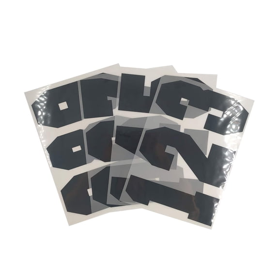 12 Packs: 12 ct. (144 total) 8" Iron-On Black Numbers by Make Market