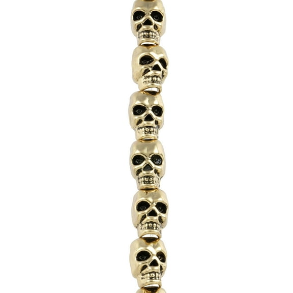 Bead Landing Antique Gold Metal Skull Beads, 12mm, 12 Packs: 12 ct. (144 total)