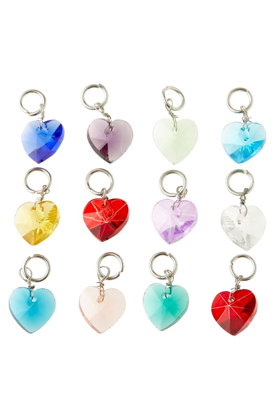 Multicolored Rhodium Heart Charms, 12 Packs: 12 ct. (144 total)
