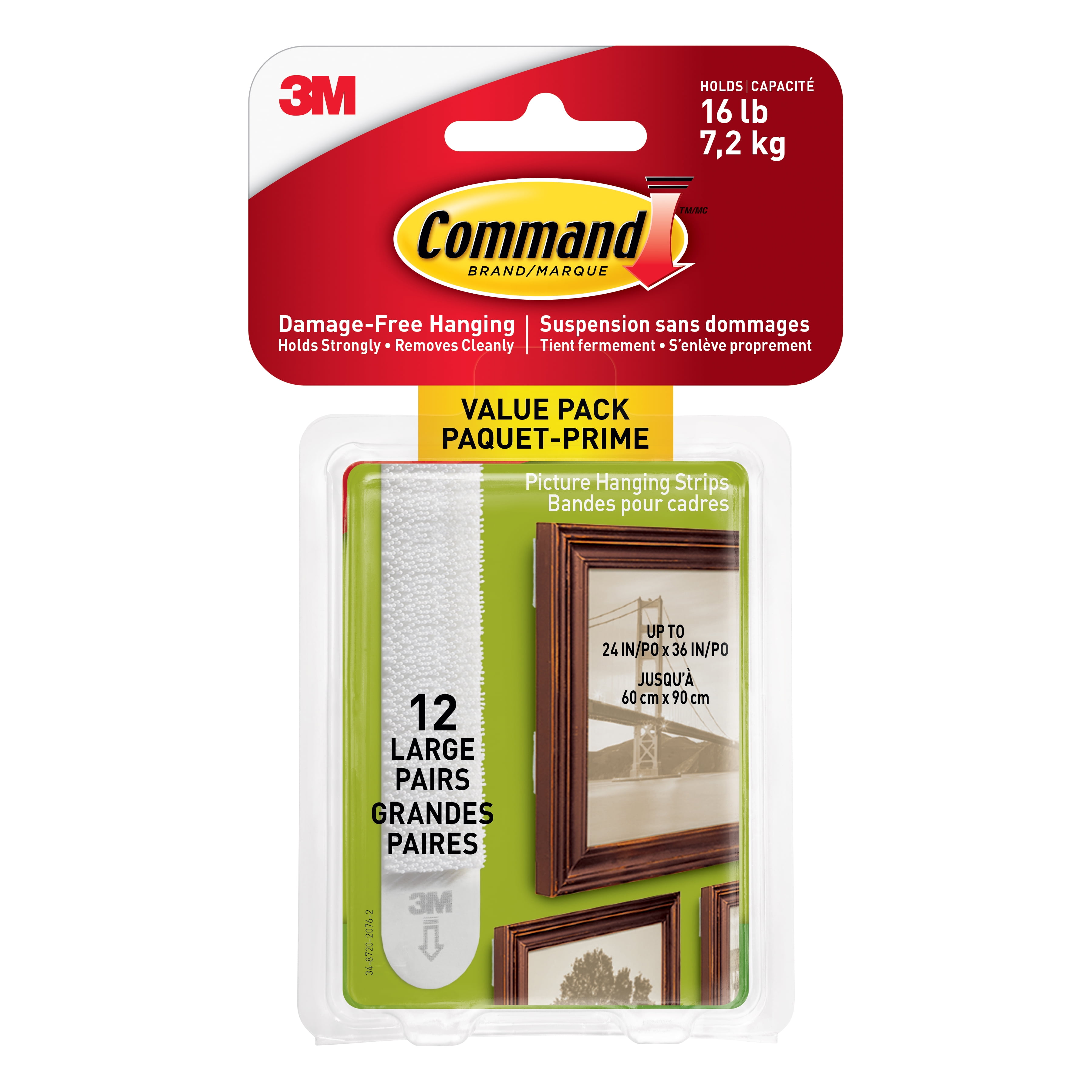 Command White Large Picture Hanging Strips, 12 Packs: 12 ct. (144 total)