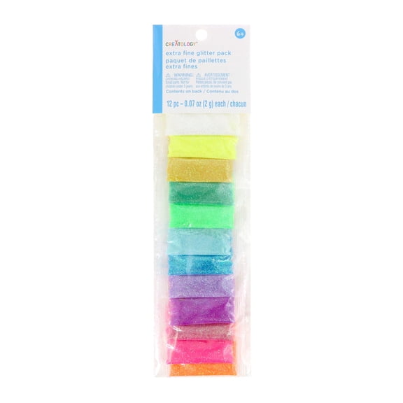 12 Packs: 12 ct. (144 total) Neon Extra Fine Glitter Pack by Creatology