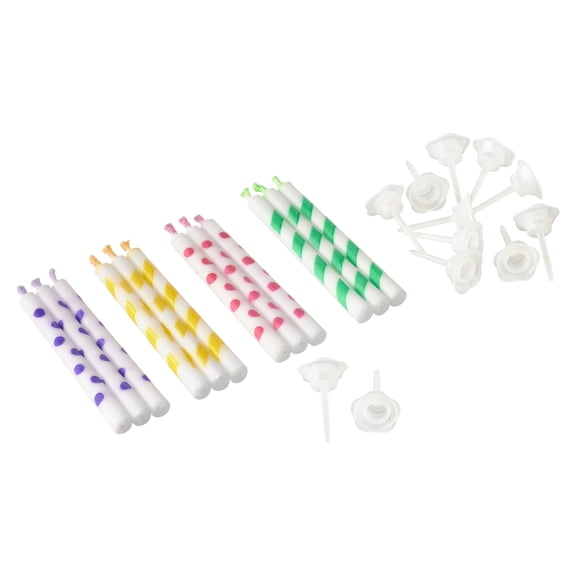 12 Packs: 12 ct. (144 total) Printed Pastel Color Flame Candles by Makery
