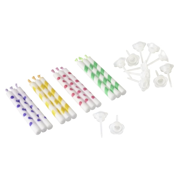 12 Packs: 12 ct. (144 total) Printed Pastel Color Flame Candles by Makery