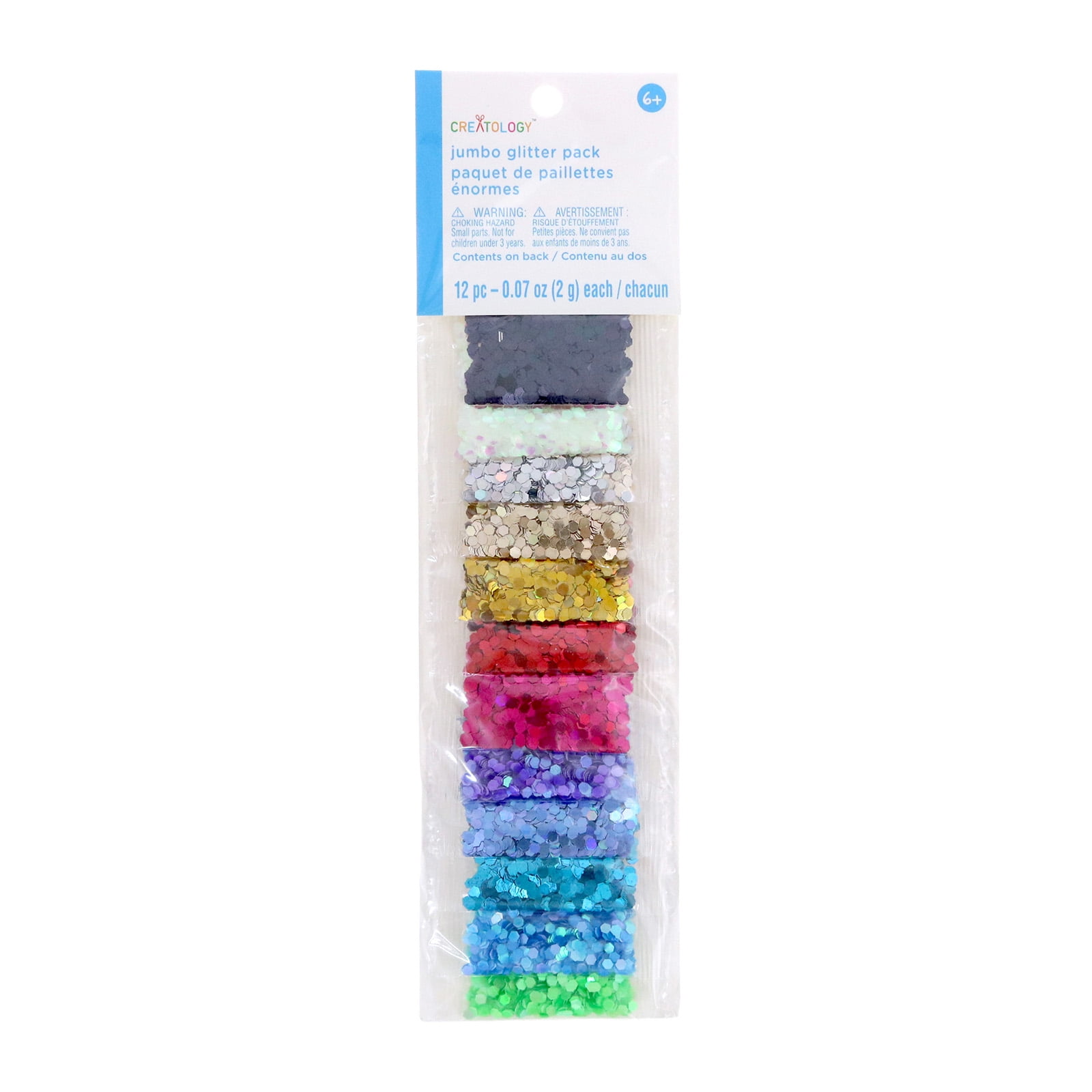 12 Packs: 12 ct. (144 total) Rainbow Jumbo Glitter Pack by Creatology