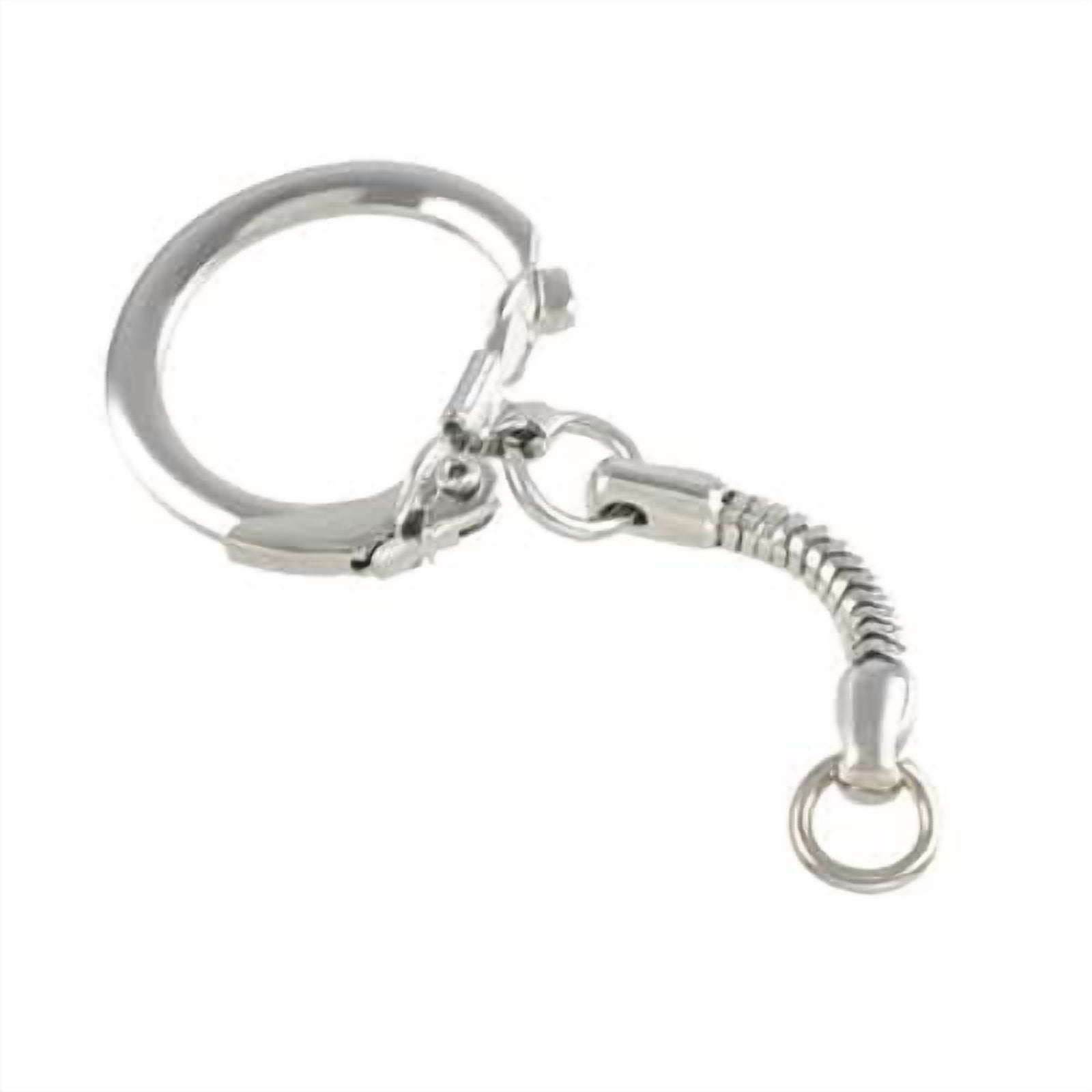 12 Packs: 12 (144 total) Rhodium Snake Keychains by Bead