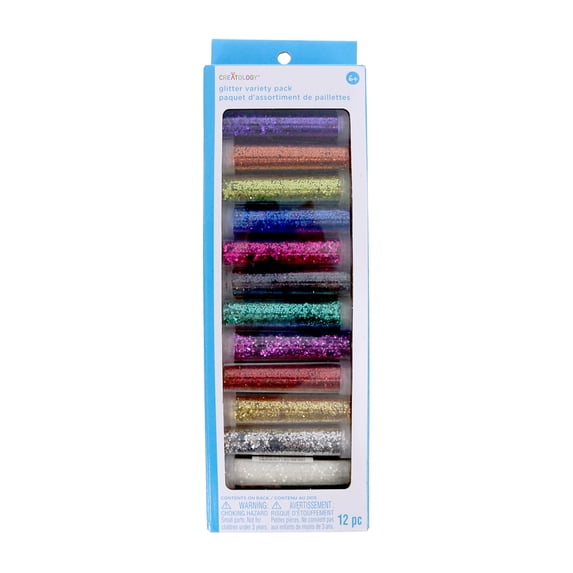 12 Packs: 12 ct. (144 total) Sparkles & Shapes Glitter Shaker Variety Pack by Creatology