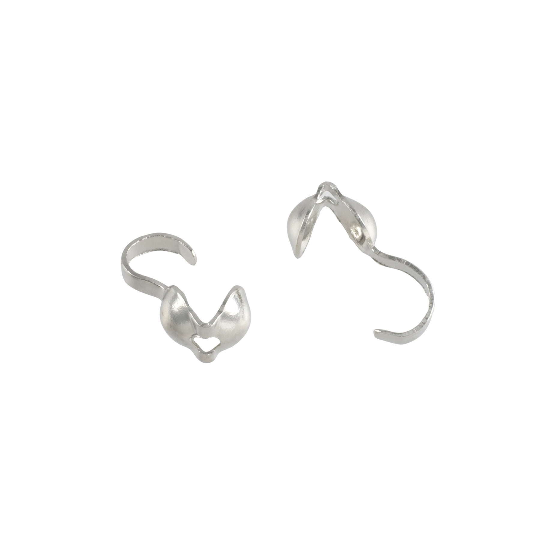 12 Packs: 125 ct. (1,500 total) 4mm Rhodium Crimp Bead Covers by Bead Landing