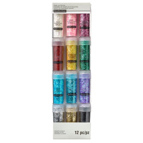 Recollections Tinsel Glitter Set, 12 Packs: 12ct. (144 total)