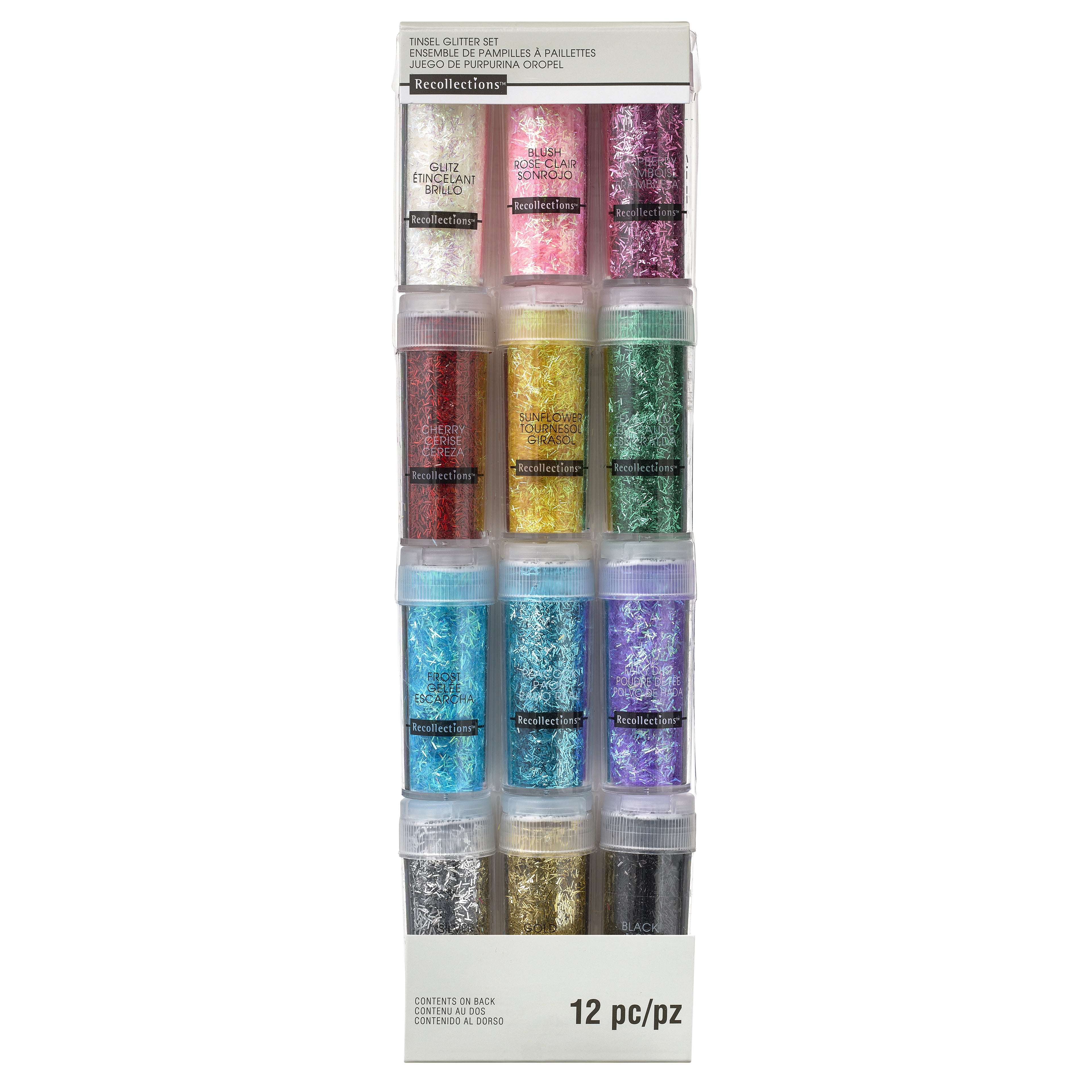 Recollections Tinsel Glitter Set, 12 Packs: 12ct. (144 total)