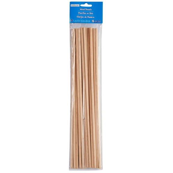 12 Packs: 15 ct. (180 total) 3/16" x 12" Wood Dowels by Creatology