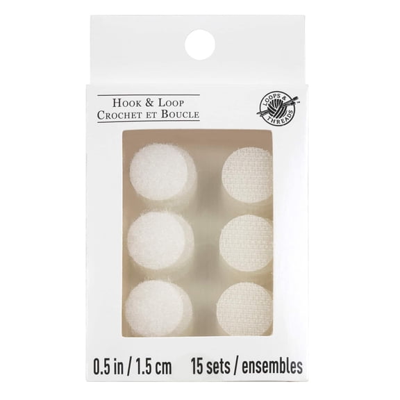 12 Packs: 15 ct. (180 total) Hook & Loop Circle Sets by Loops & Threads