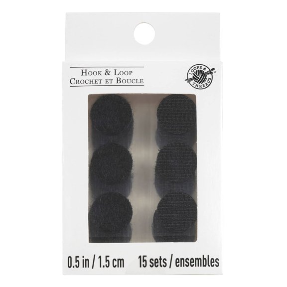 12 Packs: 15 ct. (180 total) Hook & Loop Circle Sets by Loops & Threads