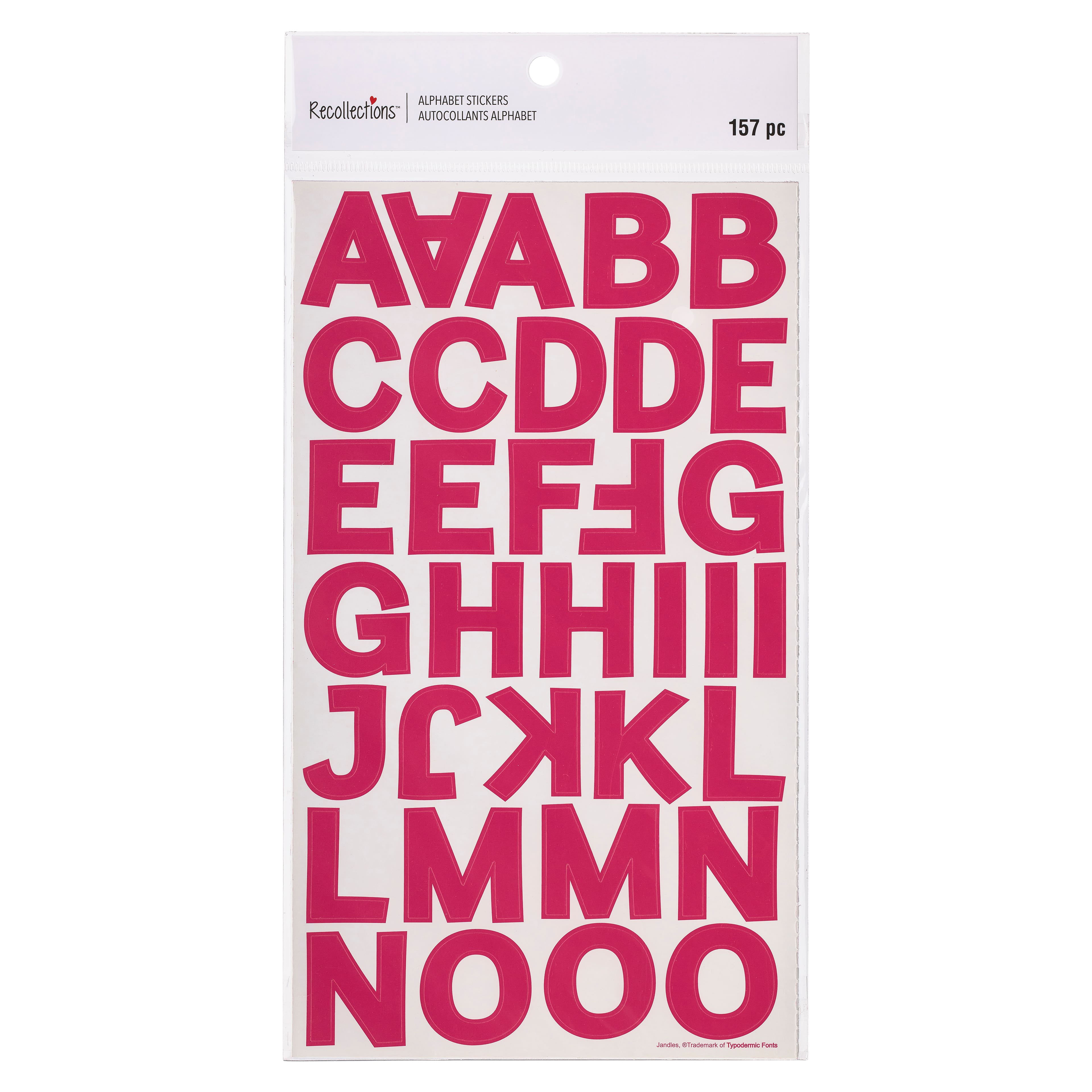 12 Pack: Glitter Block Alphabet Stickers by Recollections™