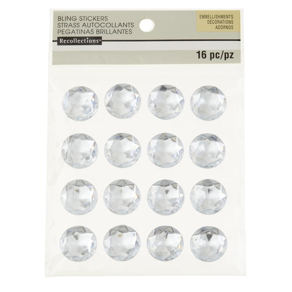 Recollections Clear Rhinestone Stickers, 12 Packs: 16 ct. (192 total)