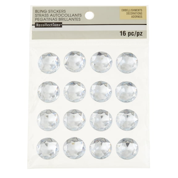 Recollections Clear Rhinestone Stickers, 12 Packs: 16 ct. (192 total)