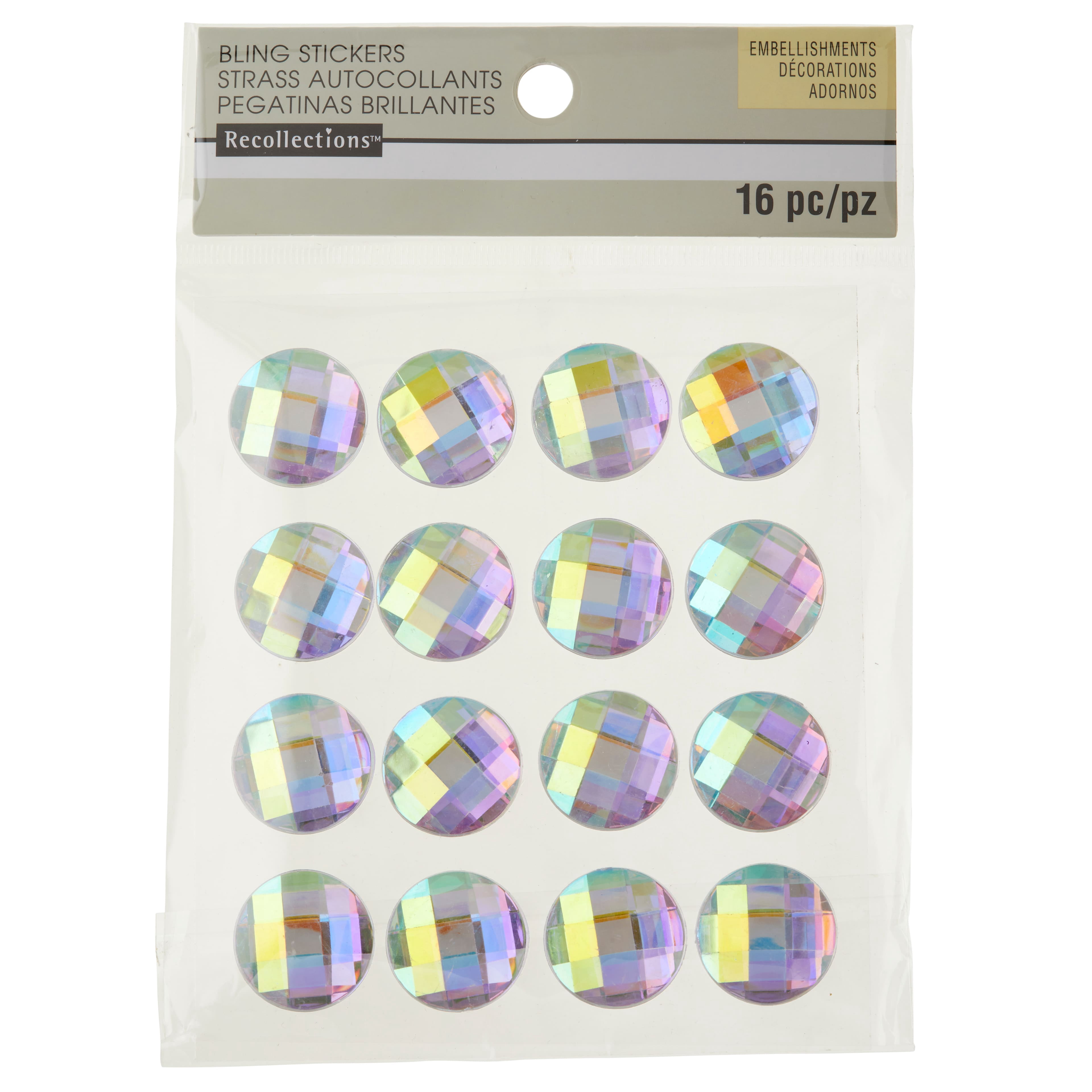 Recollections Iridescent Rhinestone Stickers, 12 Packs: 16 ct. (192 total)
