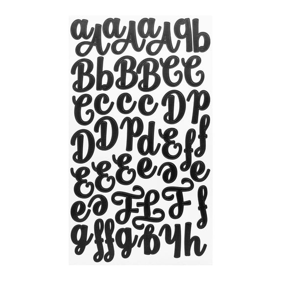 Recollections Black Script Alphabet Stickers, 12 Packs: 167 ct. (2,004 total)