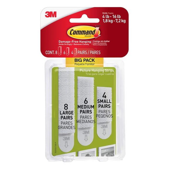 Command Picture Hanging Strips Big Pack, 12 Packs: 18 ct. (216 total)