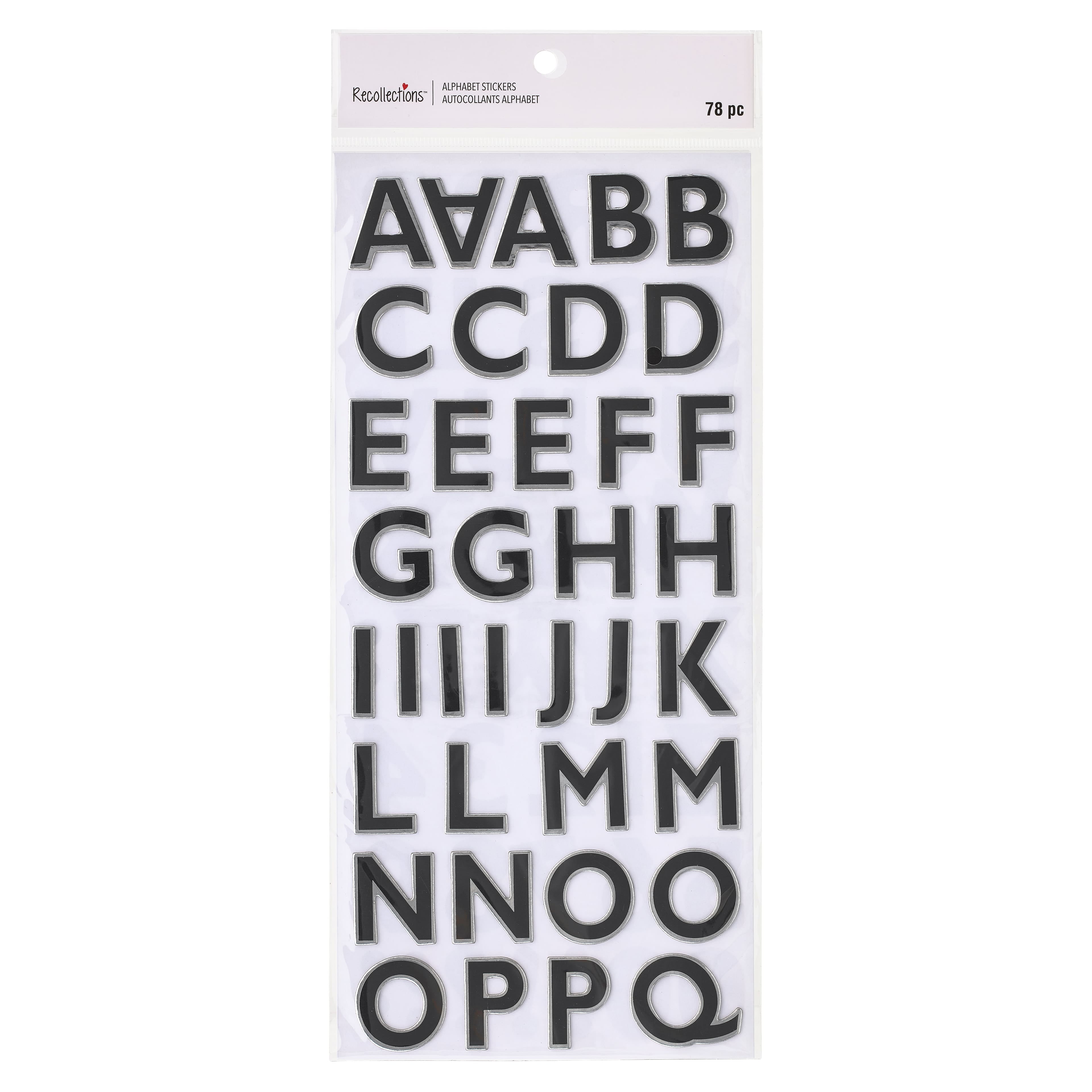 Recollections Black Foil Alphabet, 12 Packs: 2 ct. (24 total)