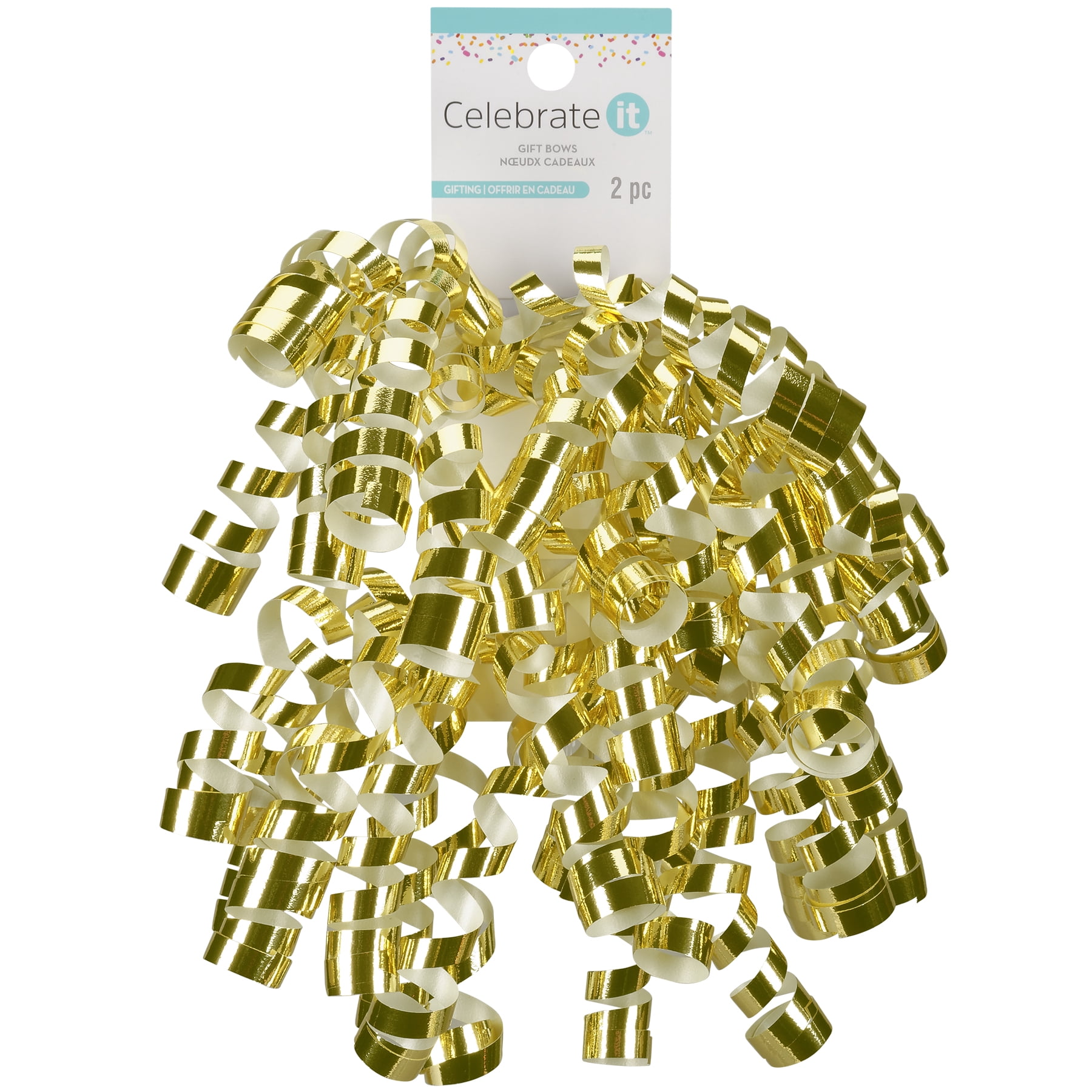 12 Packs: 2 ct. (24 total) Metallic Twisty Bows by Celebrate It