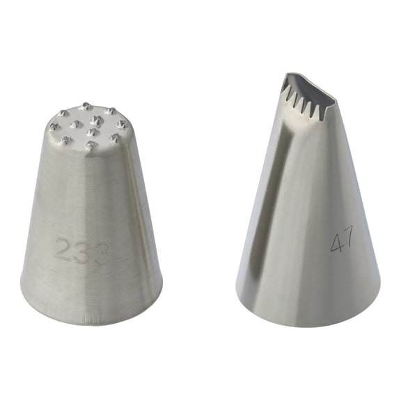 12 Packs: 2 ct. (24 total) No. 47 Basketweave & No. 233 Hair Decorating Tip Set by Celebrate It