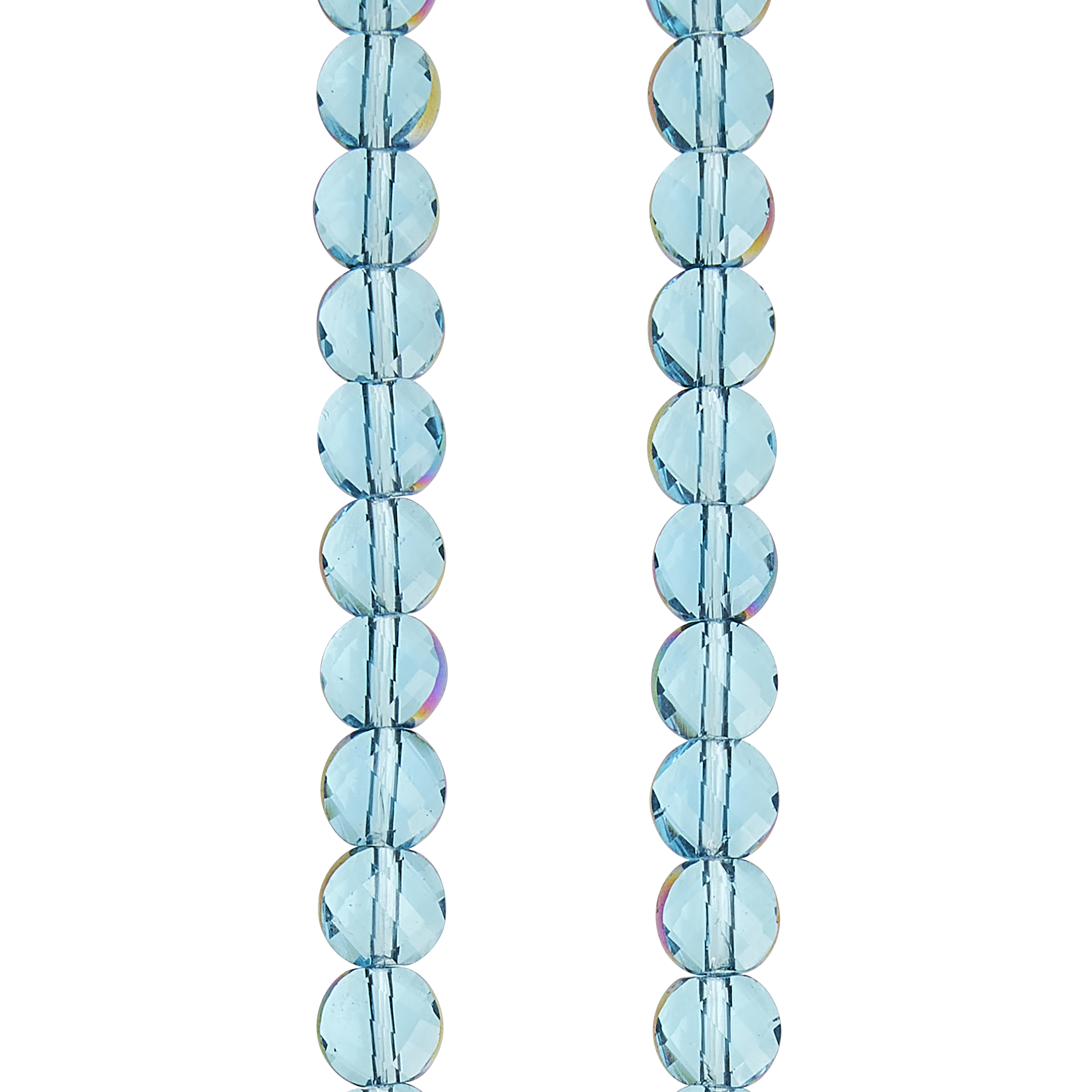 Bead Landing Shiny Aqua Clear Glass Beads, 6mm, 12 Packs: 2 ct. (24 total)