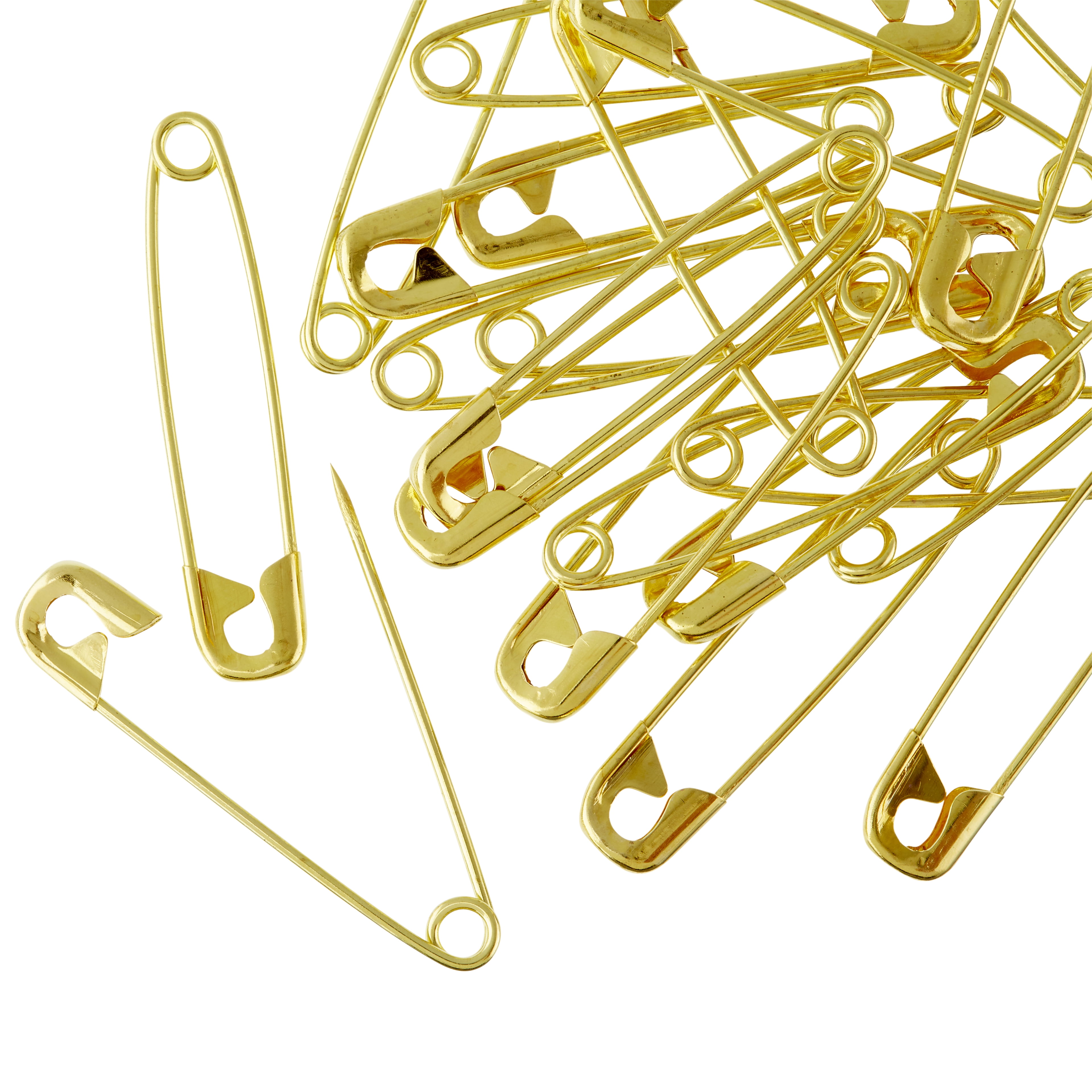 12 Packs: 20 ct. (240 total) 2" Gold Quilter's Safety Pins by Loops & Threads