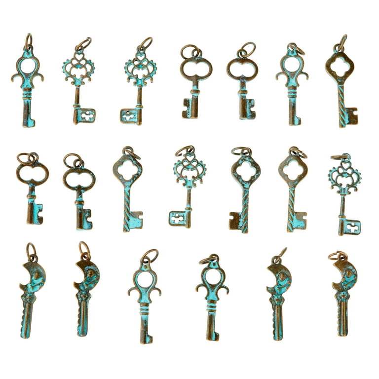 12 Packs: 20 ct. (240 total) Found Objects™ Patina Key Charms by Bead  Landing™ 