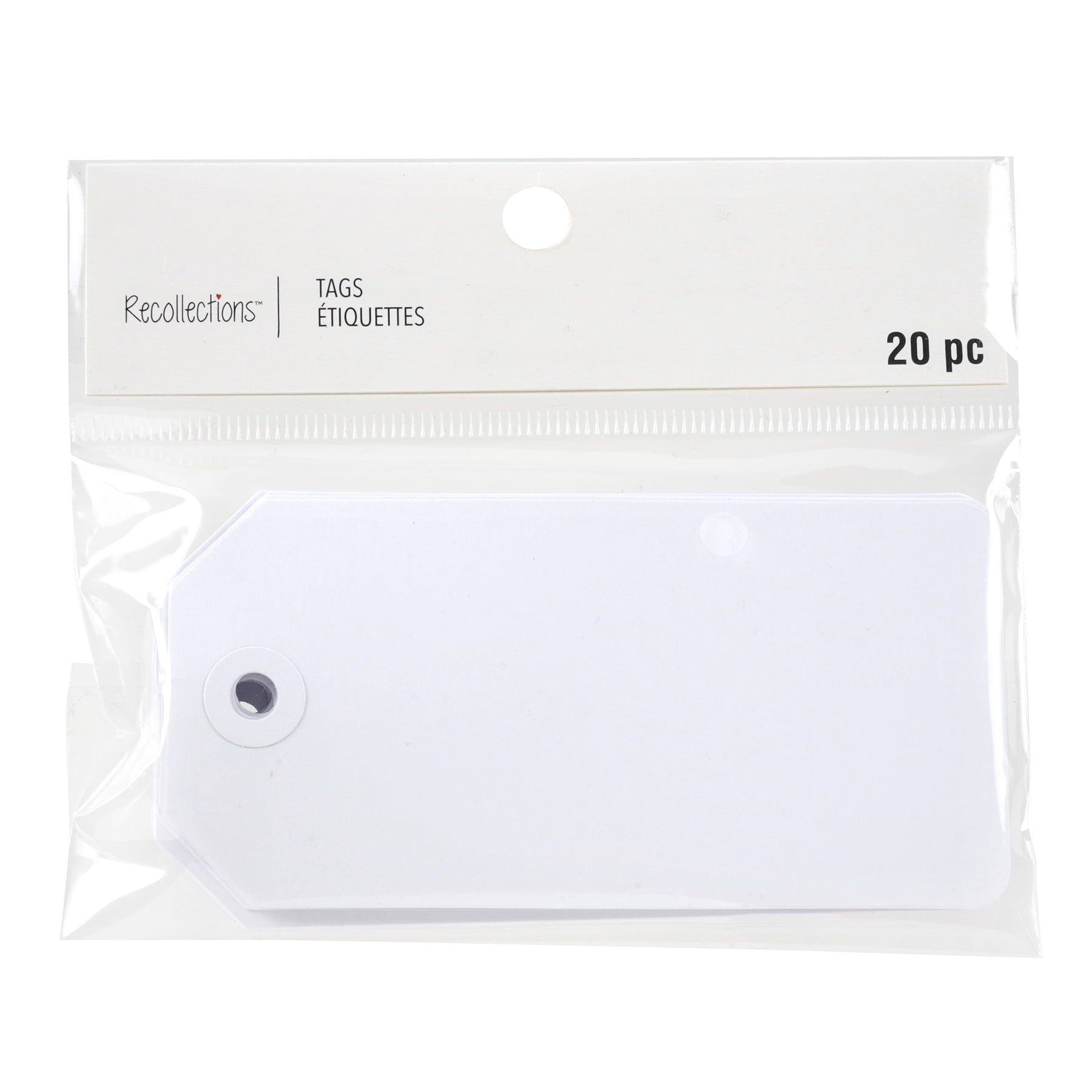 12 Packs: 20 ct. (240 total) Medium White Tags by Recollections