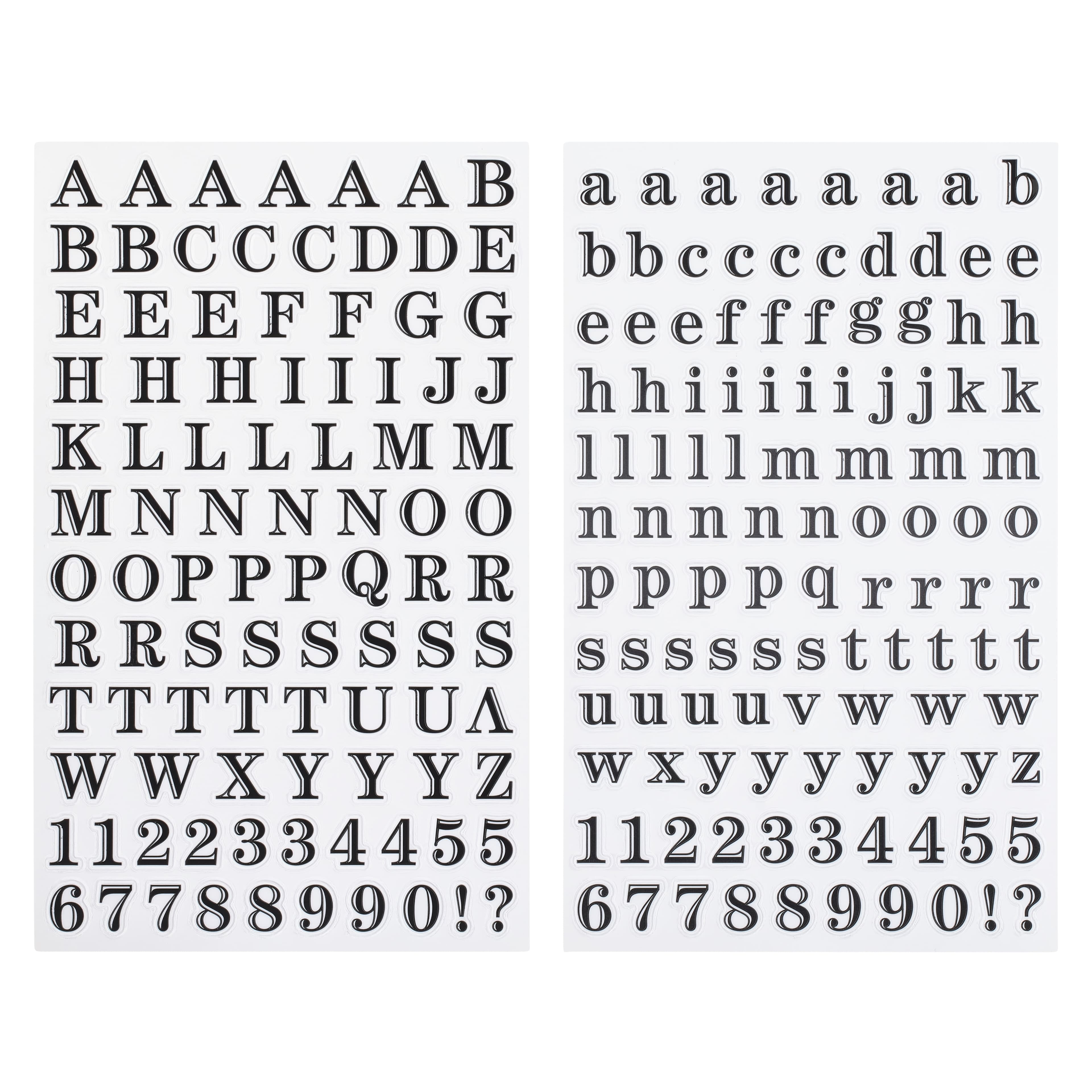 Recollections Black Printed Alphabet Stickers, 12 Packs: 213 ct. (2556 total)