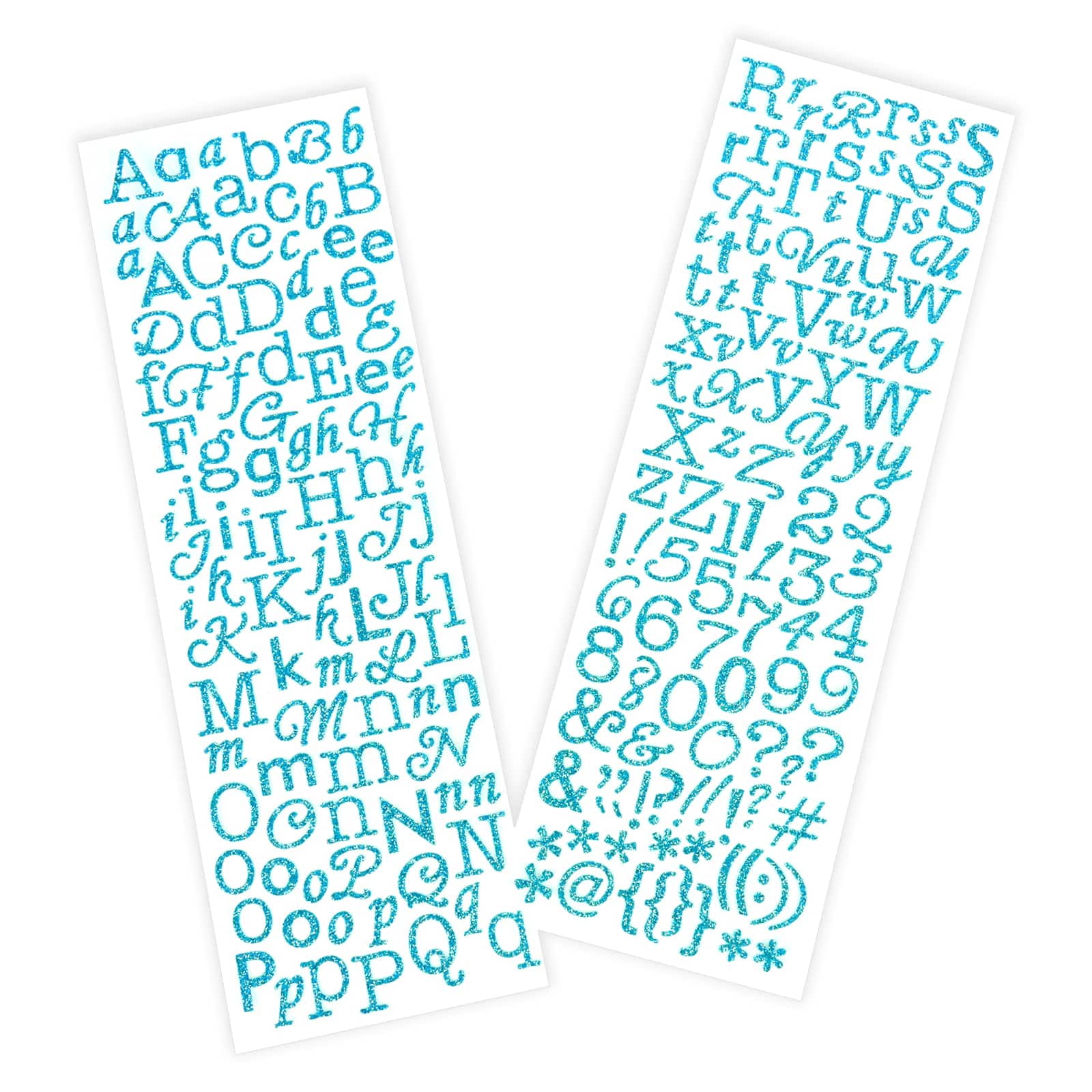 Recollections Teal Glitter Alphabet Stickers, 12 Packs: 228 ct. (2,736 total)