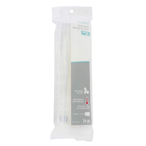 12 Packs: 24 ct. (288 total) Extra Strength High Temperature Mini Glue Sticks by Ashland