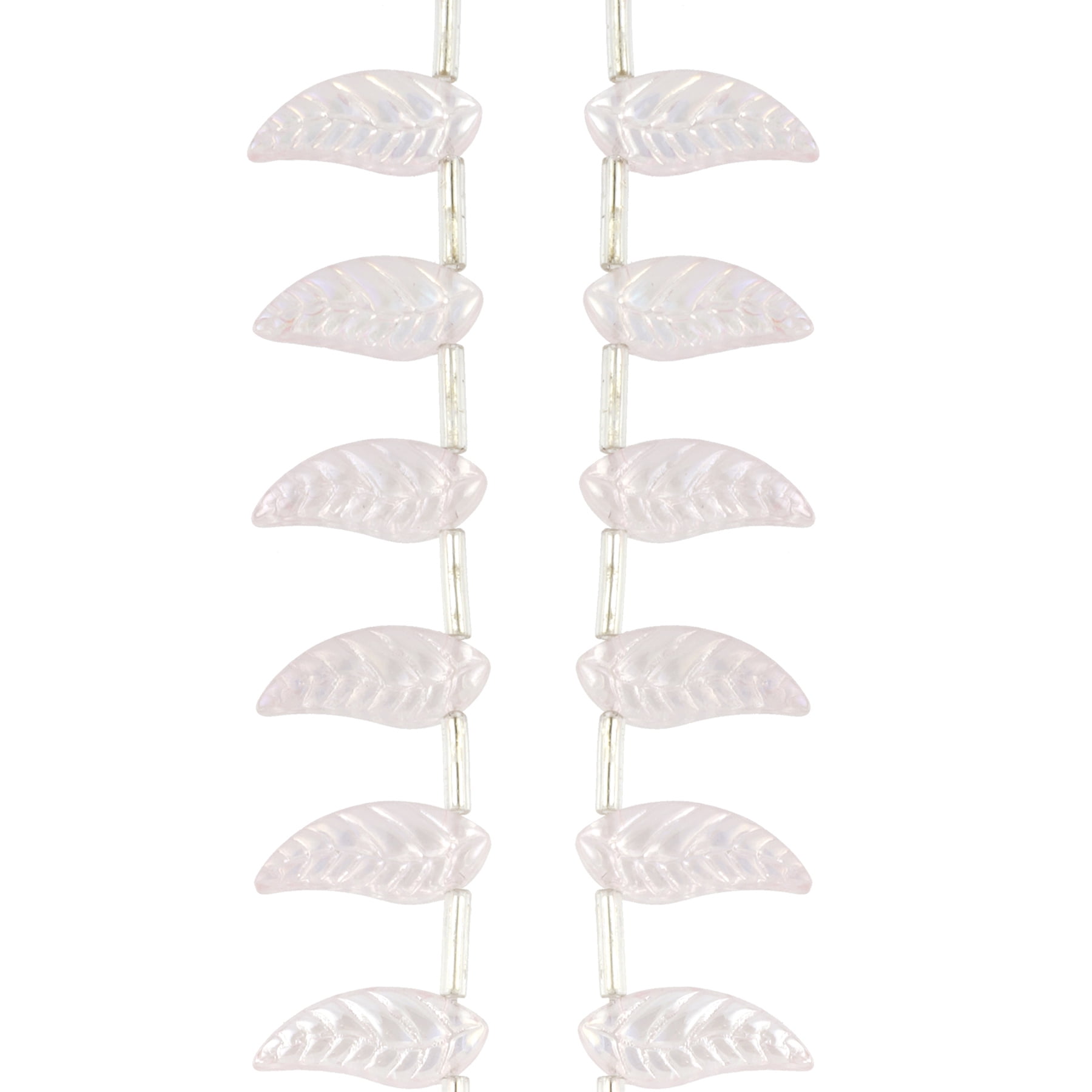 Bead Landing Pink Glass Leaf Beads, 18mm, 12 Packs: 24 ct. (288 total)