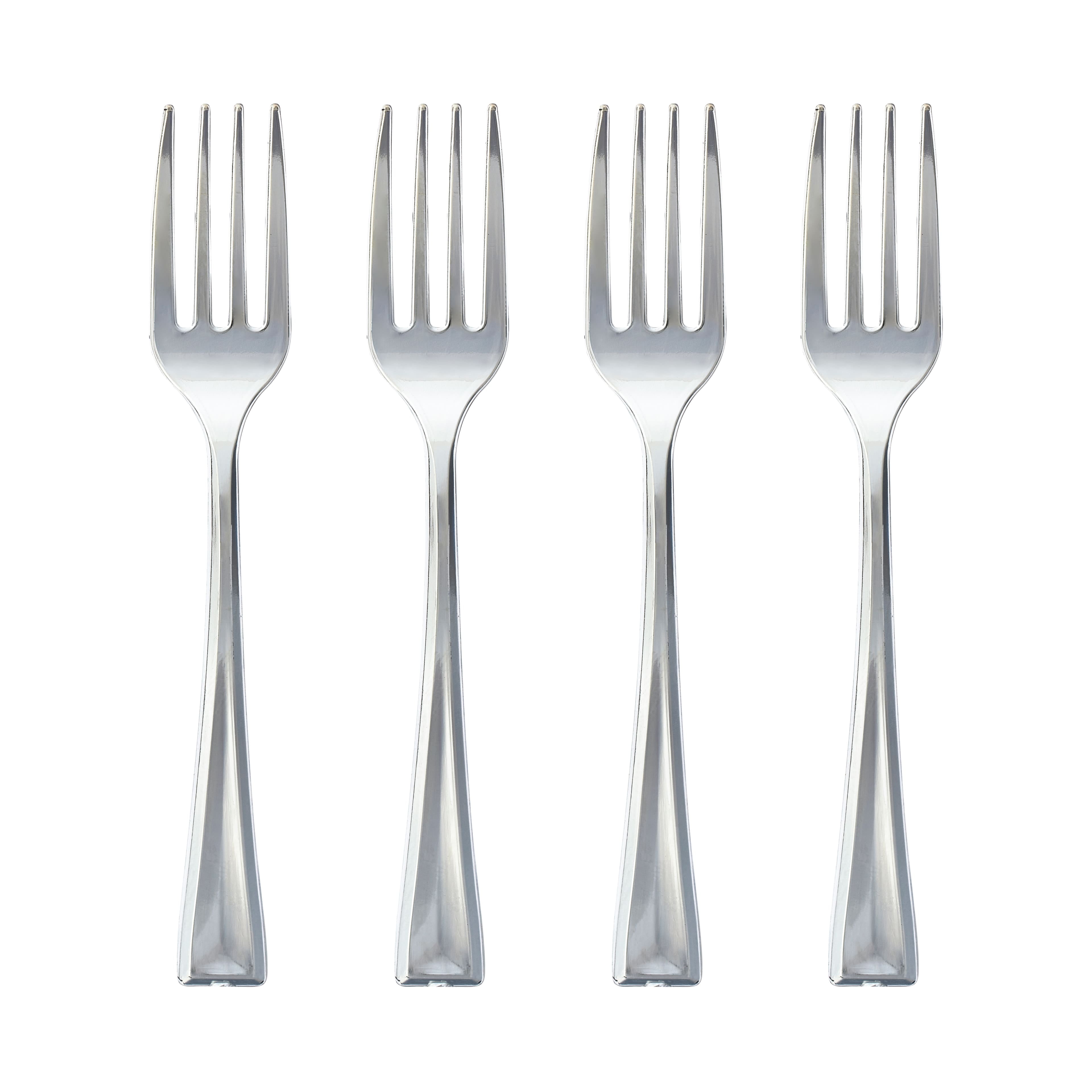 12 Packs 24 ct. (288 total) Silver Plastic Mini Forks by Celebrate It