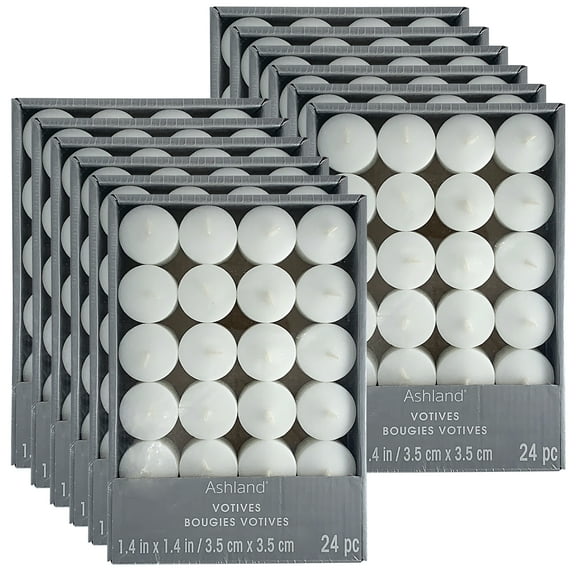 12 Packs: 24 ct. (288 total) White Votives Value Pack by Ashland Basic Elements
