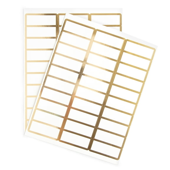 12 Packs: 240 ct. (2,880 total) Gold Border Printable Address Label Stickers by Recollections
