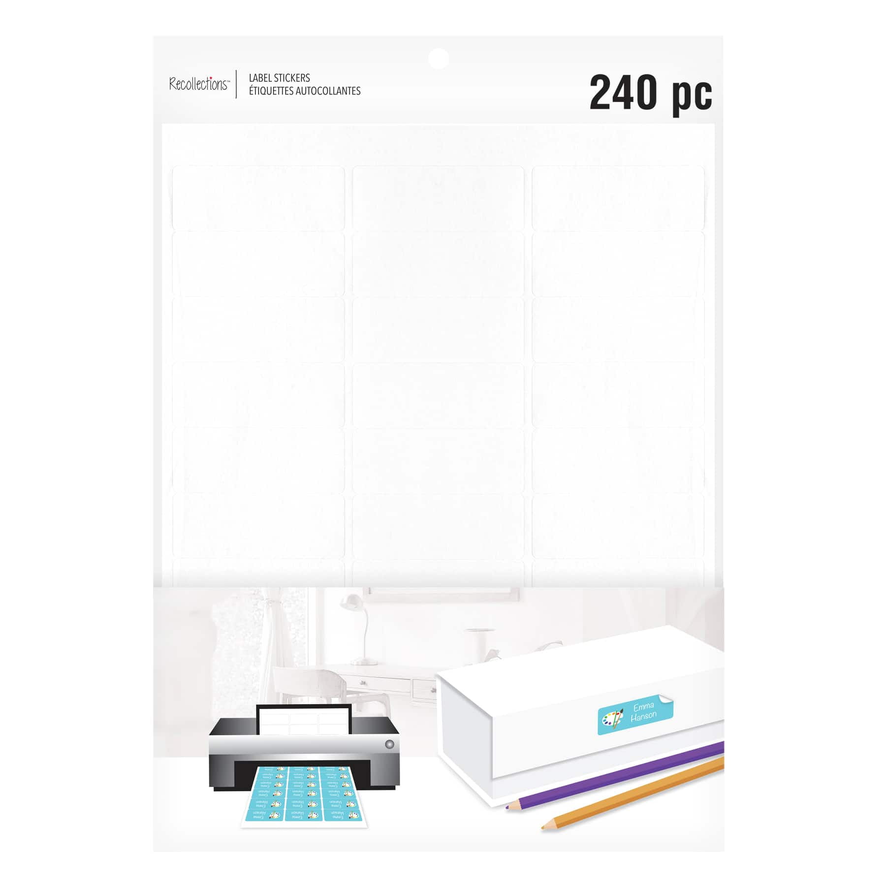 12 Packs 240 ct. (2,880 total) White Printable Address Label Stickers
