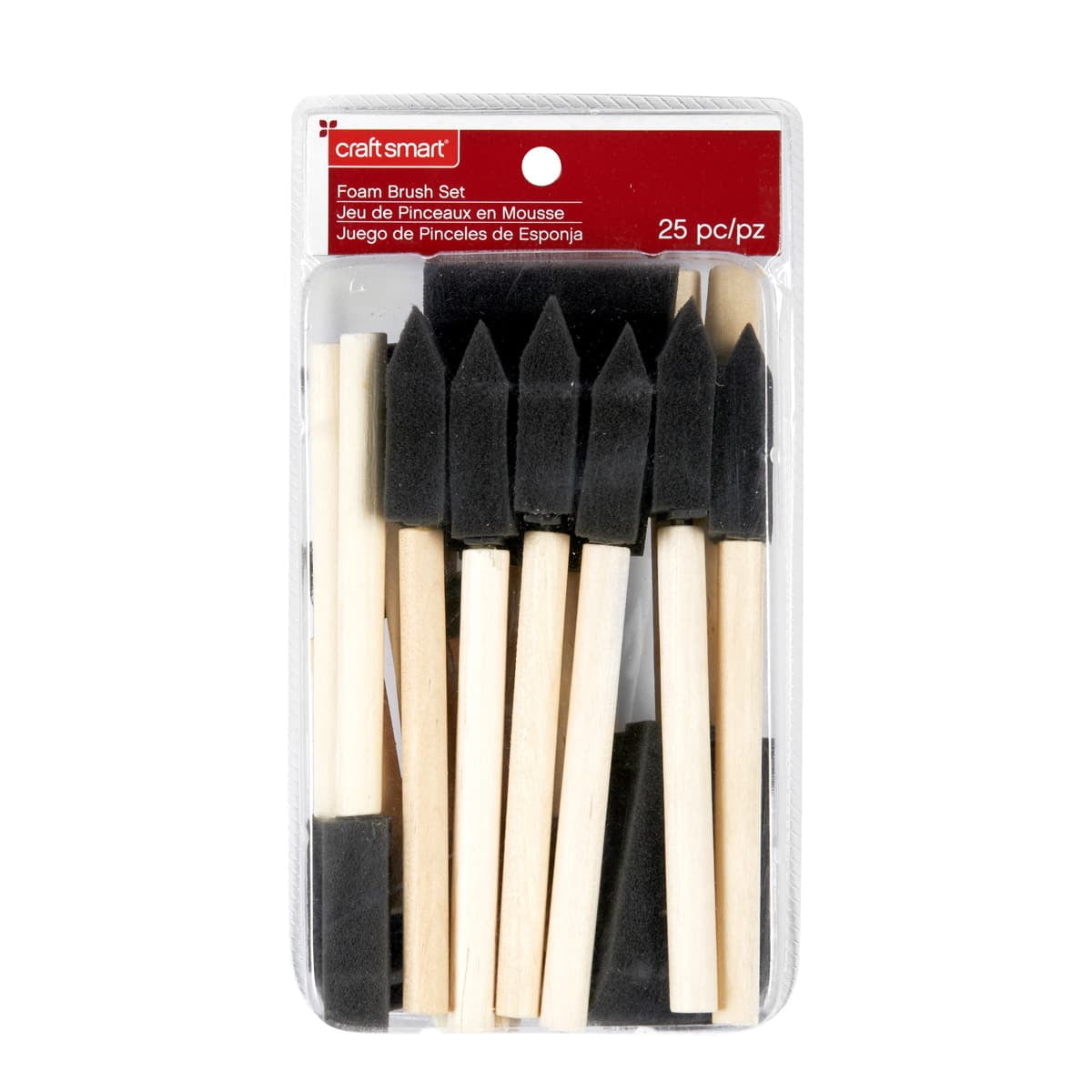 School Smart Beginner Paint Brushes, 7-1/4 x 1/2 Inches, Assorted Colors,  Set of 10