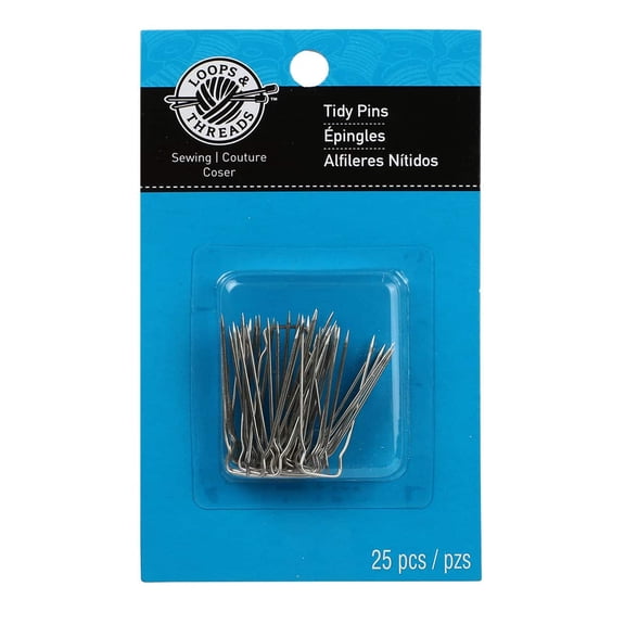 Loops & Threads Nickel Tidy Pins, 12 Packs: 25 ct. (300 total)