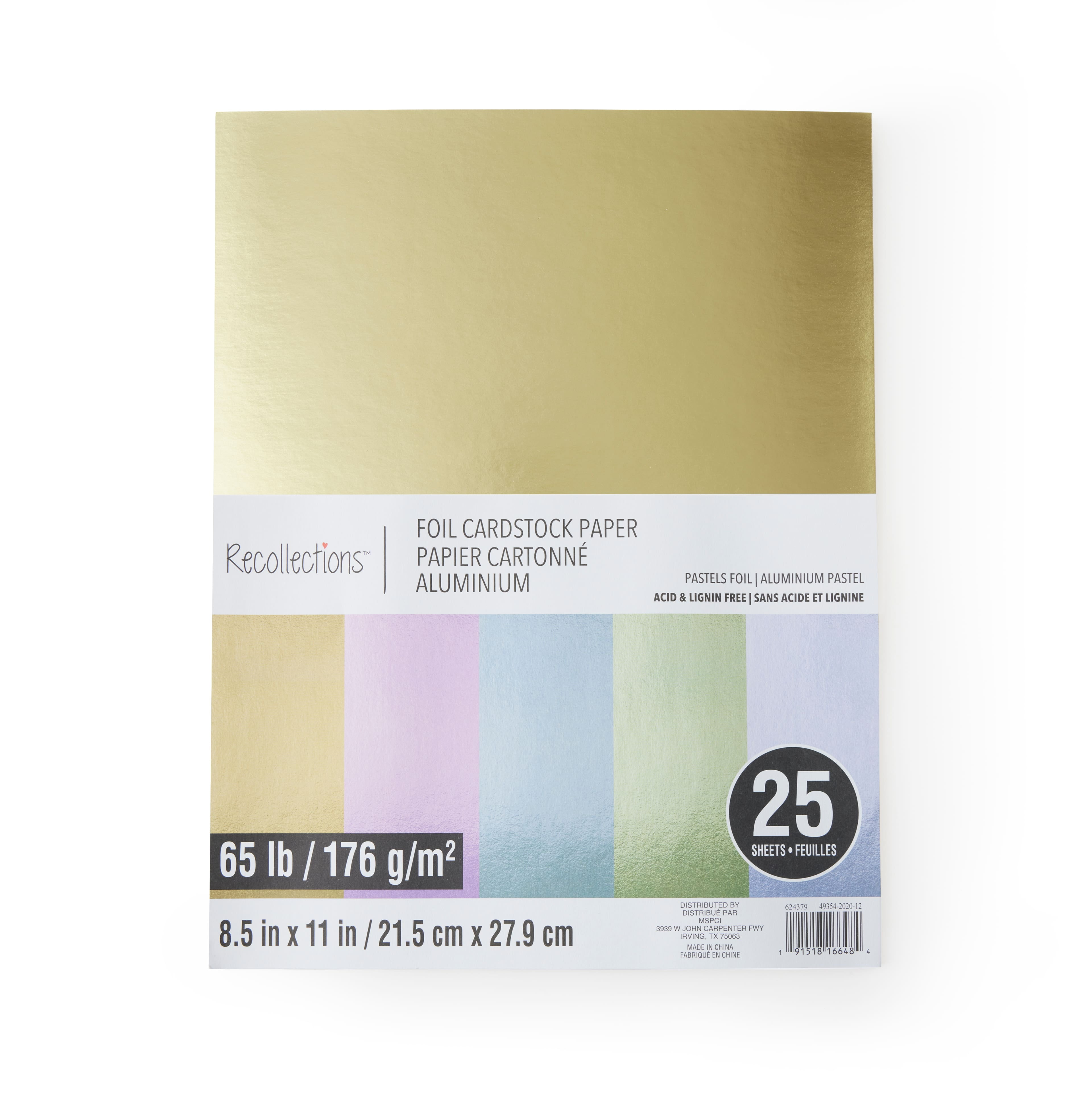  Recollections Gold Foil 65lb Cardstock Paper (Single