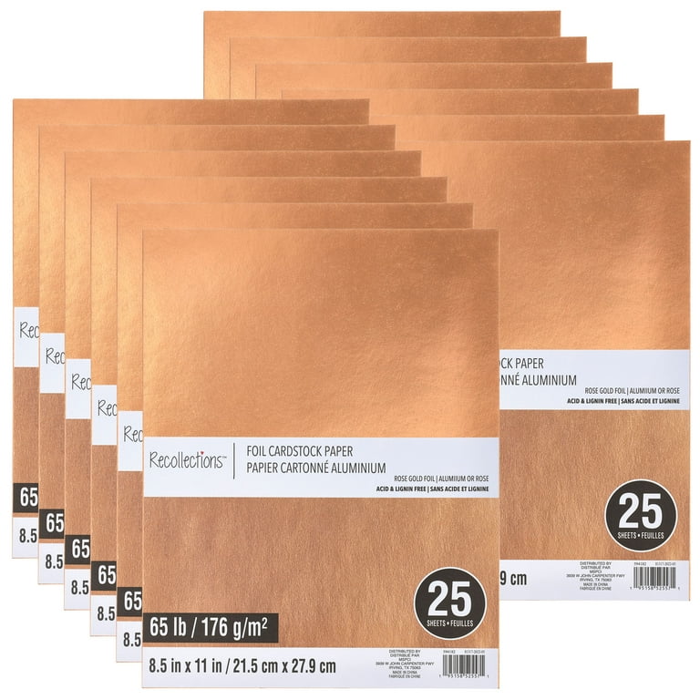 Copper Foil 8.5 x 11 Cardstock Paper by Recollections™, 25