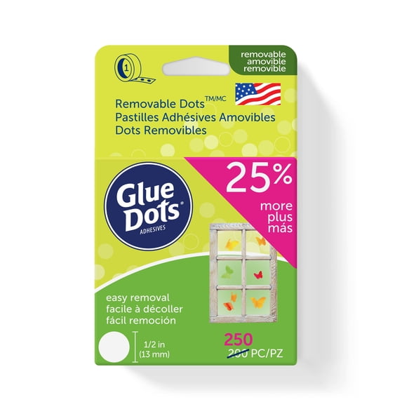 Glue Dots Removable Dots Roll, 12 Packs: 250 ct. (3,000 total)